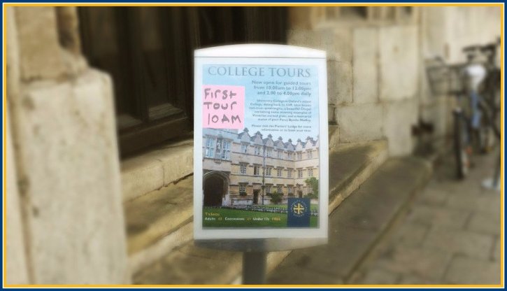 Fancy a tour of Oxford s