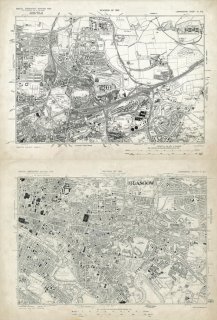 1938 Ordnance Survey Special Emergency Edition Lanarkshire Sheets VI NE and VI SE, Originals available to consult from Level 7 Maps C18:27 12