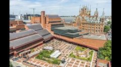 Aerial shot of the British Library at St Pancras. Photo credit: Tony Antoniou.