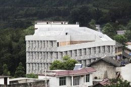 Angdong Hospital in China's Hunan province has been nominated because it is a rarity - a quality hospital in rural China. It was commissioned by a Hong Kong charity, the Institute for Integrated Rural Development, and is designed to be public-friendly