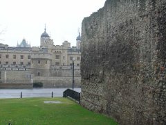 Remnants of the Roman defensive walls near the Tower of London.