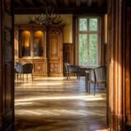Extraordinary interior: unusual wooden floor