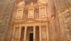 The ruins of Petra Jordan, tribesemen, Holy Grail, UNESCO site, Arabah